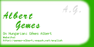 albert gemes business card