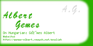 albert gemes business card